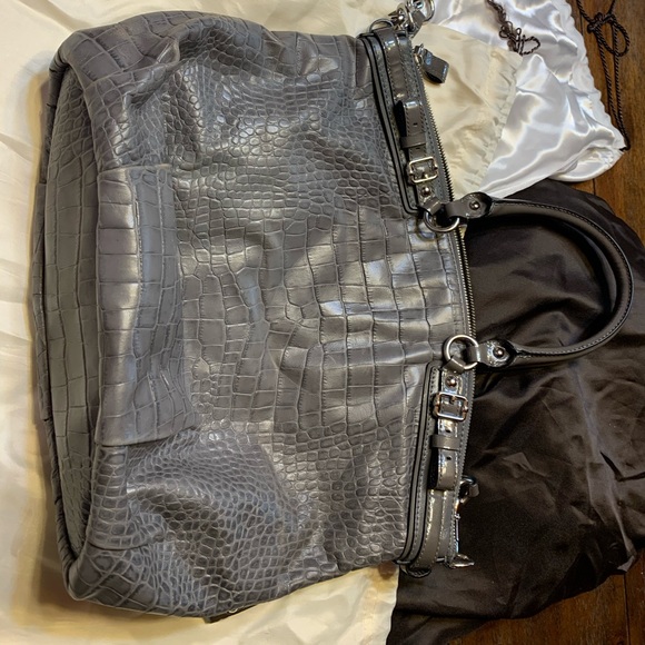 Coach Grey alligator pattered Hobo bag - Picture 2 of 3